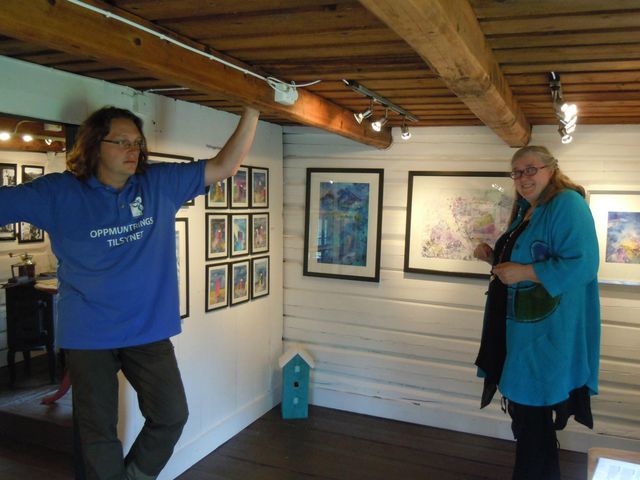 Katarina og Tom Åge kom på besøk i Galleri Rusten 30.juni 2012